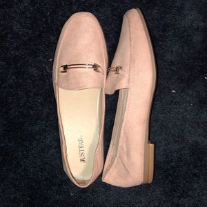 Pink loafers
